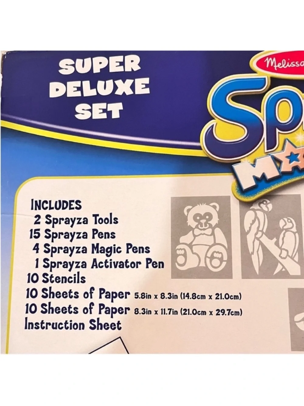 🆕- Melissa & Doug- Sprayza No-Fuss Airbrush - Magic Super Deluxe Set